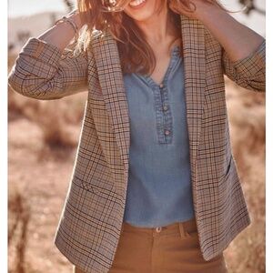 J.jill L Sedona Plaid Blazer